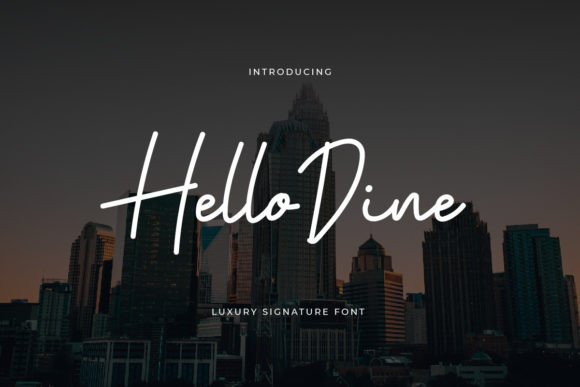 Hello Dine: The Friendly Script Font for Your Brand