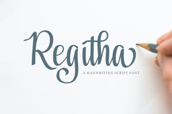 Regitha: A Script Font for Editorial Mood and Elegance