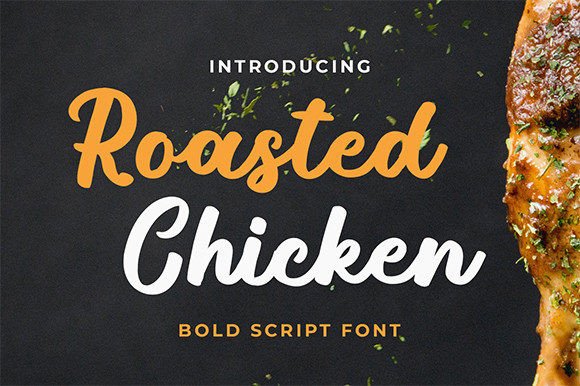 Roasted Chicken: A Script Font Built for Real Kitchen Tables