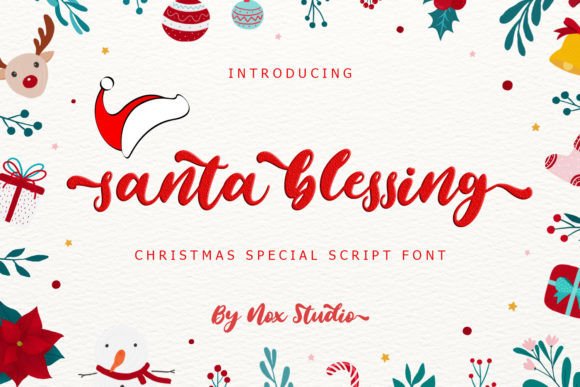 The Santa Blessing Font for Handmade Products